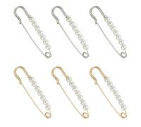 YFTRFR 6 Pezzi Spilla da Perle, con Perle Finte di Elegante Stringere la Vita Moda Decorazioni per Abbigliamento, Maglioni, Sciarpe, Gonne, Meeting, Wedding, Vestiti, Pantaloni(2 Colore)