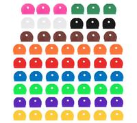 YFTRFR 60 Pezzi Tappo Chiave, Coprichiavi Morbidi in Gomma Flessibile Impermeabili Leggero per Identificazione Facile Delle, Ufficio e Auto, Appartamento, Marcatura dei Tasti(Multicolore)