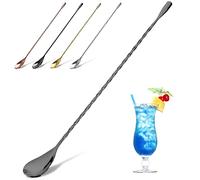 YFWOOD - Cucchiaio da cocktail in acciaio inox, agitatore da bar, miscelatore per baristi o per uso domestico - 30 cm