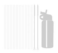 YFYWINSH 10 Cannucce di Ricambio Compatibili con Stanley 40 Oz E 30 Oz Con 2 Spazzola Di Pulizia Trasparenti, Senza BPA, Set Di Cannucce Di Ricambio per Bicchieri Da Bere Stanley's (24.7 Cm)