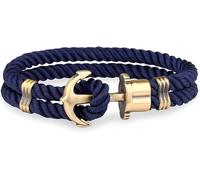 YFZCLYZAXET Bracciale Ancora da Uomo in Nylon in Blu Navy e Ancora in Ottone