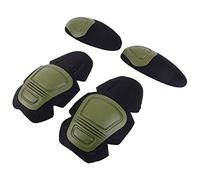 YFZCLYZAXET Tattico Ginocchiere e Gomito Protector Pad Per Paintball Airsoft Combat Uniform Militare Suit 2 Ginocchiere & 2 gomiti/set, Verde