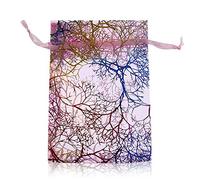 YFZYT 100 Pezzi Organza Presente Borse Gioiello Tasca Caramella, Chiffon Sacchetto d'imballaggio per Natale Baby Shower Festa Bomboniera Regalo Immagazzinaggio Alimentare - 100 Pezzi, 9x12 cm, Rosa A