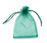 YFZYT 100 Pezzi Sacchetti in Organza 10x15 cm, Pacchetti di Gioielli Festival Party, Bustine di Cosmetici e Sacchetti Presenti, Coulisse Sacchetti Sacchetti di Imballaggio, Verde Scuro