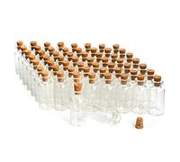 YFZYT Mini Vetro Biberon con Sughero Chiusura - 100 Pezzi Bottiglie Vuote/Contenitori Perline - 2ml (16mm * 35mm)