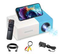 YG300 Mini Proiettore Portatile per il cinema domestico,Proiettore di Film a basso rumore di Full HD 1080P, Videoproiettore compatibile con il PC/Phone/HDMI/USB/Audio, all'aperto dell'interno (Blu)