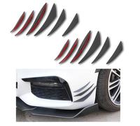 Ygapuzi 12 Pz Universal Car Spoiler Canards Kit Personalizzato Crescent Auto Paraurti Anteriore Labbra Splitter Car Body Decoration Decal Adesivo Accessori per Auto SUV Truck (Fibra di carbonio)