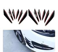 Ygapuzi 12 Pz Universal Car Spoiler Canards Kit Personalizzato Crescent Auto Paraurti Anteriore Labbra Splitter Car Body Decoration Decal Adesivo Accessori per Auto SUV Truck (Nero lucido)
