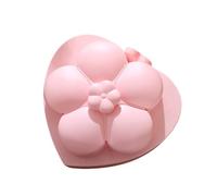 Ygapuzi rotante Snack vassoio di servizio a forma di cuore contenitori di caramelle, doppio mazzo diviso Snack Piatti, tipo di fiore organizzatore di cibo per caramelle, frutta, noci, spuntini (Rosa)
