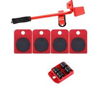 Ygapuzi Sollevatore per mobili con 4 cursori a rullo per mobili, per mobili da divano, frigorifero, fino a 150 kg, per riprogettare e riorganizzare facilmente lo spazio abitativo (Rosso)