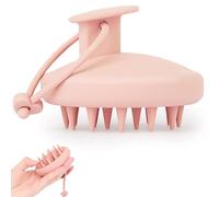 Ygapuzi Spazzola per shampoo massaggiatore del cuoio capelluto in silicone, scrubber per capelli con setole morbide più lunghe spazzola esfoliante del cuoio capelluto per la rimozione (Rosa)