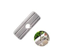 Ygapuzi Tappetino assorbente per rubinetto in microfibra,Tappetino per lavello del rubinetto della cucina Raccogligocce e schizzi con chiusura a scatto,lavabile e riutilizzabile,15x5,1pollici (Grigio)