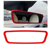 Ygapuzi Telaio protettore dello specchietto retrovisore dell'auto, Silicone Auto interno specchio retrovisore copertura bordo protettivo Trim Cover compatibile con il modello 3 / Y Accessori (Rosso)