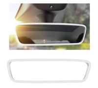 Ygapuzi Telaio protettore dello specchietto retrovisore dell'auto, Silicone Auto interno specchio retrovisore copertura bordo protettivo Trim Cover compatibile con il modello 3 / Y Accessori (Bianco)