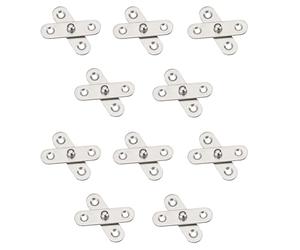 YGBWAOV 10 Pezzi di Cerniere per Porta di Capannone, Cerniere Nascoste per Mobile da Cucina, Rotazione A 360 Gradi, Perno Rotante In Acciaio Inossidabile, Rotante, Dimensioni 57x16 mm