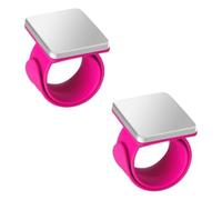 YGBWAOV 2 Pezzi di Puntaspilli Magnetici da Polso, Puntaspilli Magnetici per Cucire, Cinturino Portaspilli Magnetico per Cucire, Rosa
