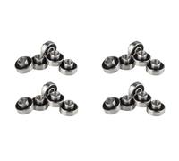 YGBWAOV 20 Pz 608- Longboard Cuscinetto Integrato Skateboard Cuscinetto Ruota Inline Roller Skate Cuscinetto 8X22X12.6mm, Nero