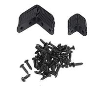 YGBWAOV 20 Pz Nero L Staffe Angolo di 90 Gradi nel Acciaio Comune Staffa Supporto per La Sedia di Legno Bookshelf Consiglio Finestre Cabinet (10Pz-40Mm / 10Pz-20Mm)