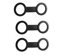 YGBWAOV 24 Pezzi Scuba Diving Dive Snorkeling Silicone Snorkel Mask Cinturino Supporto per Custode Clip Nero