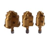 YGBWAOV 3 Pezzi 3 Lame PPR Punte da Trapano A Gradini con Gambo Esagonale per Collegamento Tubi 'Acqua 20/25/32 mm Smussatura Cutter