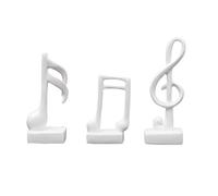 YGBWAOV 3 Pezzi di Note Musicali Mini Set di Tre Note Decorazioni Regali Figurine Musicali Statua Scultura Tavolo Centrotavola Arti Domestiche, Bianco