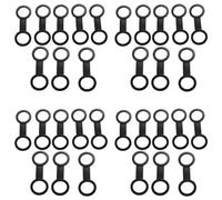 YGBWAOV 32 Pezzi Scuba Diving Dive Snorkeling Silicone Snorkel Mask Cinturino Supporto per Custode Clip Fermo Attacco Attrezzo di Ricambio Accessori Nero