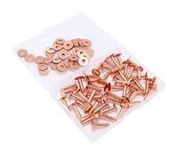 YGBWAOV 50 Set Rivetti e Bave nel Rame, Rivetti nel Rame per Pelle per Cinture Portafogli Collari nel Pelle Forniture Artigianali DIY 5/8 Pollici