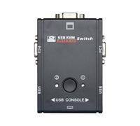 YGBWAOV Adattatore della Scatola 2 in 1 out Switch Kvm 2 Porte VGA Kvm Interruttore per Tastiera Mouse Switcher Condivisione