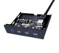 YGBWAOV Adattatore di Espansione Type C 20 Pin per bay Floppy da 3,5" Pannello Frontale USB 2 Porte USB 3.0 + 2 Porte USB 3.2 GEN1 5Gbps per Desktop