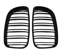 YGBWAOV Griglia Nera un Doppia Lamella Anteriore Lucida Sostituzione Griglia Grill per E81 E87 E82 E88 120I 128I 130I 135I Selezionato 2007-2011