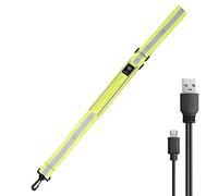 YGBWAOV Ingranaggio da Passeggio con Cintura Riflettente Un LED, Luce di Sicurezza per Escursionisti Notturni, Attrezzatura da Riflettente Ricaricabile di Sicurezza, Verde
