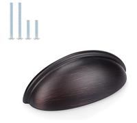 YGBWAOV Maniglie e Pomelli In Anticato per Armadietti - Maniglie da 9 Cm, da Cucina 5 Pezzi - Maniglie A Coppa per Cassetti Incluse