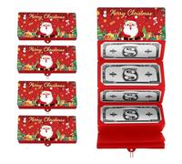 YGBWAOV Per Natale per Buste Porta Contanti 5 Pezzi Porta Soldi Natalizi con 10 Fessure Sorpresa per La Festa di Natale