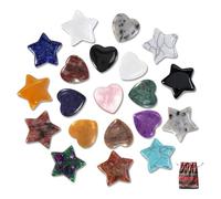 YGBWAOV Set di 20 Pezzi di Cristalli e Pietre Preziose per la Guarigione dei Chakra, per Il Rilascio dello Stress, la Meditazione e Il Reiki.