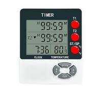 YGBWAOV Timer da Cucina Digitale con Funzione Sveglia/Termometro per Cucinare, Timer per Uova, Timer in Classe per Insegnante