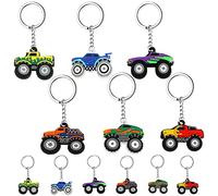 YGCHEN Portachiavi per Monster Trucks Compleanno Decorazioni Auto Portachiavi Veicoli Keychain per Truck Bambini Party Sacchetti Regalo Accessori Ragazzo Auto Giocattolo