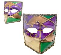 YGCHEN Venezia Maschera Masquerade Maschera Quadrata Veneziana Maschere per Carnevale Halloween Natale Cosplay Feste di Compleanno