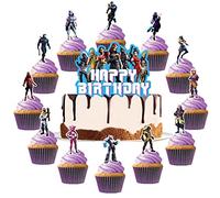 YGCHEN Videogiochi Decorazioni Torta Compleanno Video Game Decorazione per Torta Happy Birthday Cake Topper Gioco Feste Topper Torta Bambini Compleanno Decorazioni