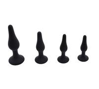 YGDB- Articolo Comodo Nero 4 Pcs Usato Per Il Couple Anal Plug - WACWER3