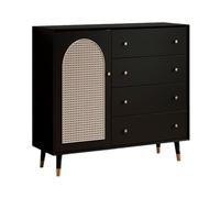 YGDYFDC Armadietti Moderni Cassettiera Con Secchiello In Rattan, Cassettiera For Camera Da Letto, Soggiorno, Ingresso, Luce, Cassettiera Di Lusso Piccoli Armadietti(C,A)