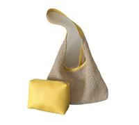 YGDYFDC Borsa Paglia Borsa Da Spiaggia Tessuto Popolare Per Madre E Figlio, Casuale, A Tracolla In Paglia, Estate Borsa di Paglia, Gul, Large