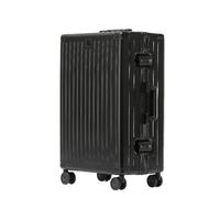 YGDYFDC Valigia Bagagli Con Telaio In Alluminio Scatola For PC Ruota For Aereo Valigia Password Imbarco Valigia Trolley For Bagagli Valigia Grande(Noir,24in)