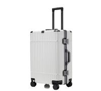 YGDYFDC Valigia Bagagli Valigia Trolley Con Ruota Universale Da 28 Pollici, Valigia For Uomo E Donna Con Chiusura Con Fibbia E Password Valigia Grande(Bianca,28in)