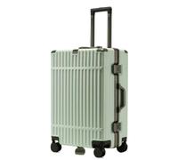 YGDYFDC Valigia Bagagli Valigia Trolley Con Ruota Universale Da 28 Pollici, Valigia For Uomo E Donna Con Chiusura Con Fibbia E Password Valigia Grande(Green,20in)