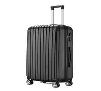 YGDYFDC Valigia Set Di Tre Pezzi Di Valigie In ABS For Commercio Estero Con Angoli Angolari E Valigia Trolley Con Ruote Universali Anticaduta Valigia Grande(Black,20in)