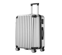 YGDYFDC Valigia Set Di Tre Pezzi Di Valigie In ABS For Commercio Estero Con Angoli Angolari E Valigia Trolley Con Ruote Universali Anticaduta Valigia Grande(Silver,24in)
