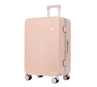 YGDYFDC Valigia Valigia for Bagagli con Guscio Rigido con Telaio in Alluminio Valigia for imbarco da 20 Pollici Valigia for Trolley for Bagagli a Lunga e Breve Distanza Valigia Grande(Pink,26in)