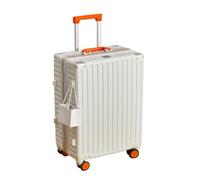 YGDYFDC Valigia Valigia For Uomo E Donna, Valigia Robusta Con Codice Leggero, Valigia For Carrello Portabagagli Universale Valigia Grande(White,24in)