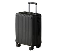 YGDYFDC Valigia Valigia trolley da donna, resistente e durevole, custodia in pelle con codice bagaglio ispessita, ruote piroettanti Valigia Grande(Black,20in)