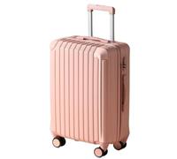 YGDYFDC Valigia Valigia trolley da donna, resistente e durevole, custodia in pelle con codice bagaglio ispessita, ruote piroettanti Valigia Grande(Rosa,26in)